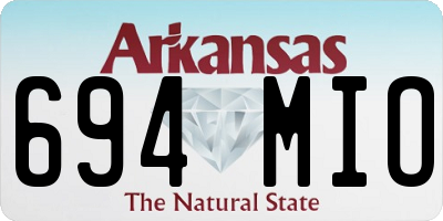 AR license plate 694MIO