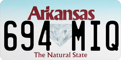 AR license plate 694MIQ