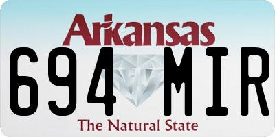 AR license plate 694MIR