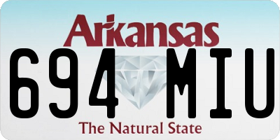AR license plate 694MIU