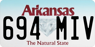 AR license plate 694MIV