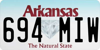 AR license plate 694MIW