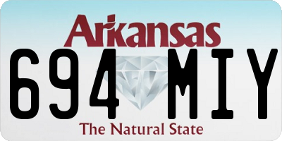 AR license plate 694MIY