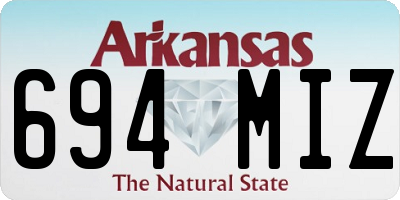 AR license plate 694MIZ