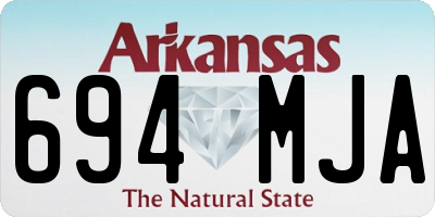 AR license plate 694MJA