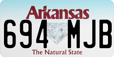 AR license plate 694MJB