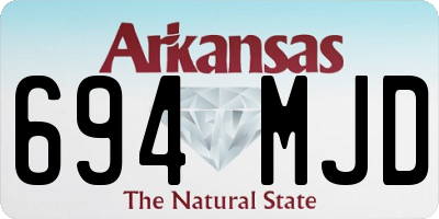 AR license plate 694MJD