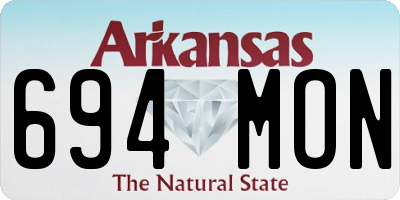 AR license plate 694MON