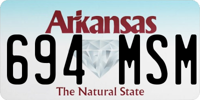 AR license plate 694MSM