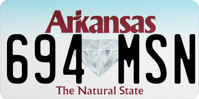 AR license plate 694MSN