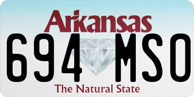 AR license plate 694MSO