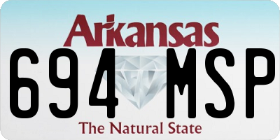 AR license plate 694MSP