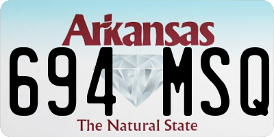 AR license plate 694MSQ