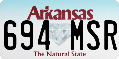 AR license plate 694MSR