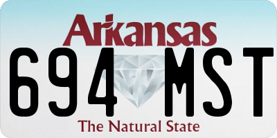 AR license plate 694MST