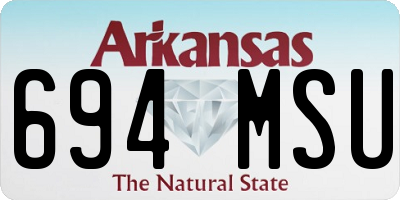 AR license plate 694MSU