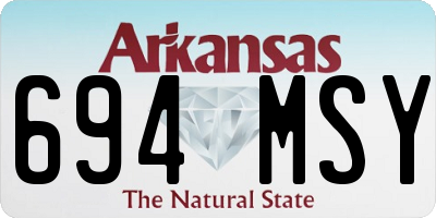 AR license plate 694MSY