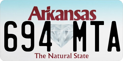 AR license plate 694MTA