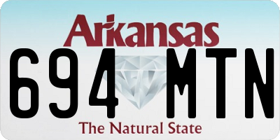 AR license plate 694MTN