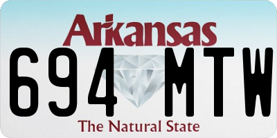 AR license plate 694MTW