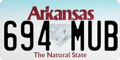 AR license plate 694MUB