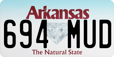 AR license plate 694MUD