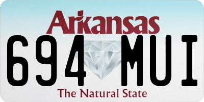 AR license plate 694MUI