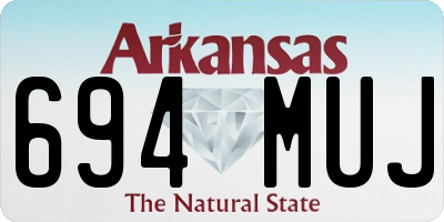 AR license plate 694MUJ