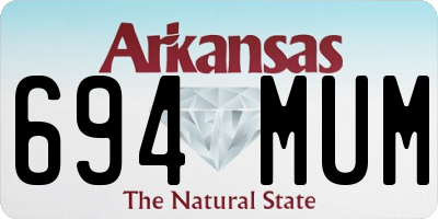 AR license plate 694MUM
