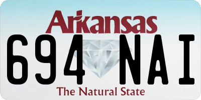 AR license plate 694NAI