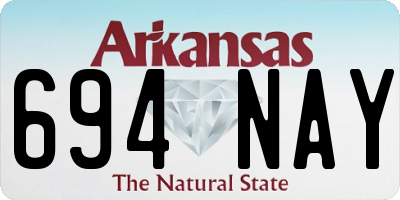 AR license plate 694NAY