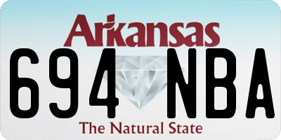 AR license plate 694NBA