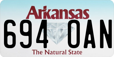 AR license plate 694OAN