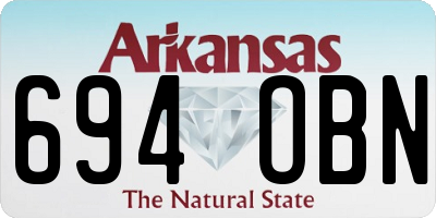 AR license plate 694OBN