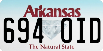 AR license plate 694OID