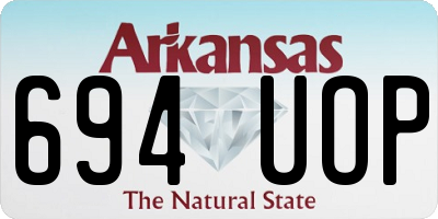 AR license plate 694UOP