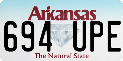 AR license plate 694UPE