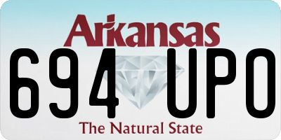 AR license plate 694UPO