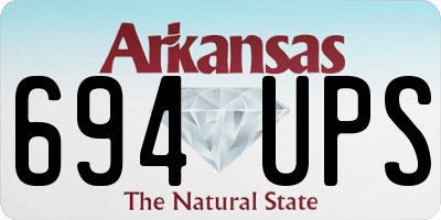 AR license plate 694UPS