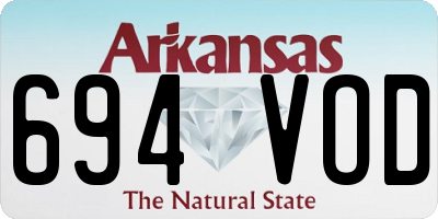 AR license plate 694VOD