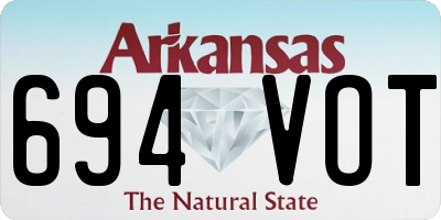AR license plate 694VOT