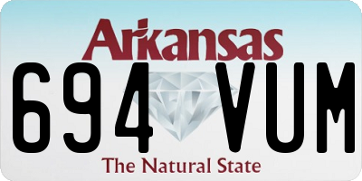 AR license plate 694VUM