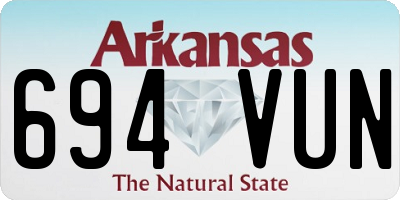 AR license plate 694VUN