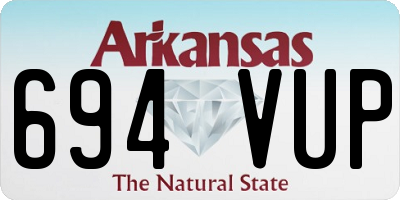 AR license plate 694VUP