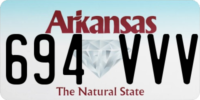 AR license plate 694VVV