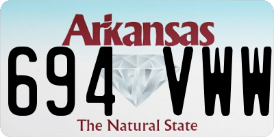 AR license plate 694VWW