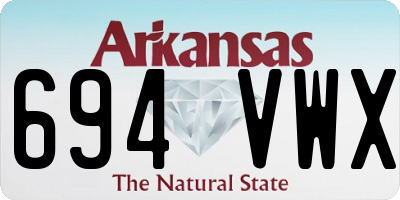 AR license plate 694VWX