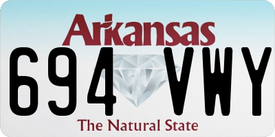AR license plate 694VWY