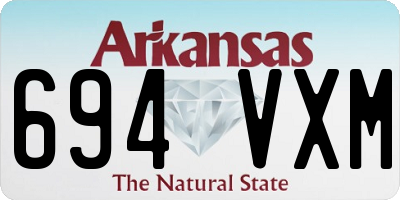AR license plate 694VXM