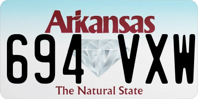 AR license plate 694VXW